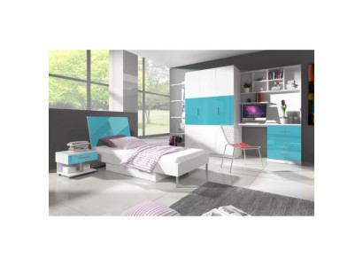 Corner Cabinet Bookcase Wardrobe Shelf Wood for Childrens room Youth Room Furniture