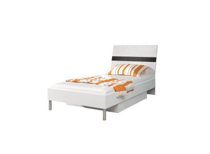 Beds Wood Design Single Bed High Gloss Single Childrens room Bed Boy Black