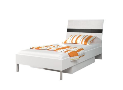 Beds Wood Design Single Bed High Gloss Single Childrens room Bed Boy Black