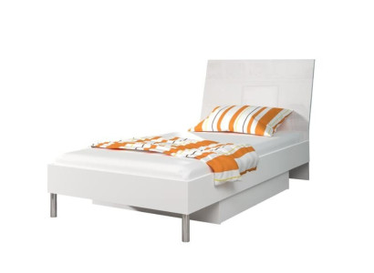 Beds White Wood Design Single Bed High Gloss Single Childrens room Bed Girls