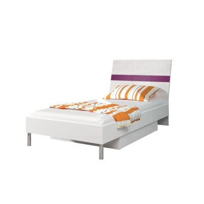 Beds Purple Wood Design Single Bed High Gloss Single Childrens room Bed Girls