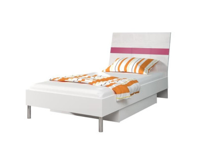 Beds Pink Wood Design Single Bed High Gloss Single Childrens room Bed Girls
