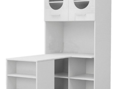 Modern Desk Wood Corner desk Youth Childrens room White Furniture Design