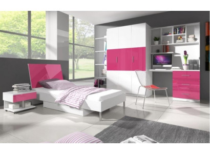 Beds Modern Children's Bed Youth Bed for Girls Wooden Bed Bed High Gloss Pink