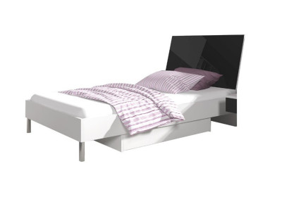 Childrens room Bed Single Bed Youth Room Black Wood Bedroom Beds new