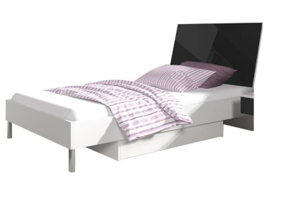Childrens room Bed Single Bed Youth Room Black Wood Bedroom Beds new