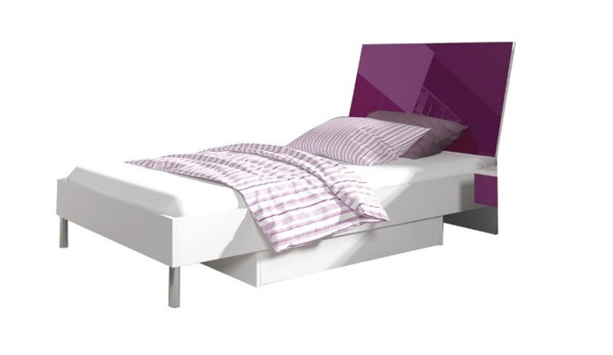 Childrens room Bed Bedroom Beds Single Bed Single Youth Room Purple Wood