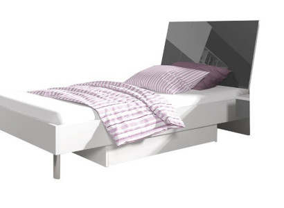 Childrens room Bed Bedroom Beds Single Bed Single Youth Room Gray Wood