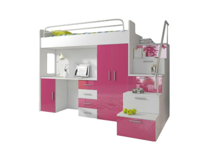 Double bunk bed Rosa Table Wardrobe Multifunction Bunk Loft bed Childrens room