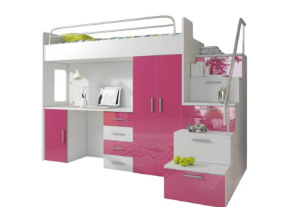 Double bunk bed Rosa Table Wardrobe Multifunction Bunk Loft bed Childrens room