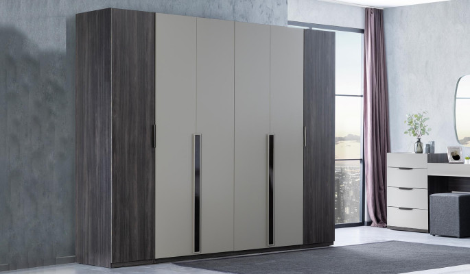 Bedroom Set Furniture Bed 2x Bedside table Wardrobe Furniture Complete Set 5pcs