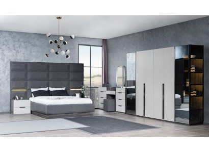 Complete Bedroom Furniture Set Bed 2x Bedside table Dressing table Mirror 5pcs new