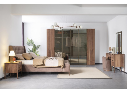 xxl Wardrobe High brown Bedroom Cabinets glass cabinet Wood modern new