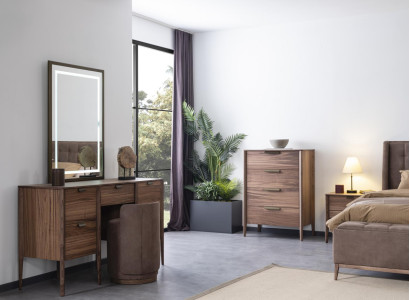 Dressing table Set Console Mirror material Wood Bedroom Furniture Design Stool