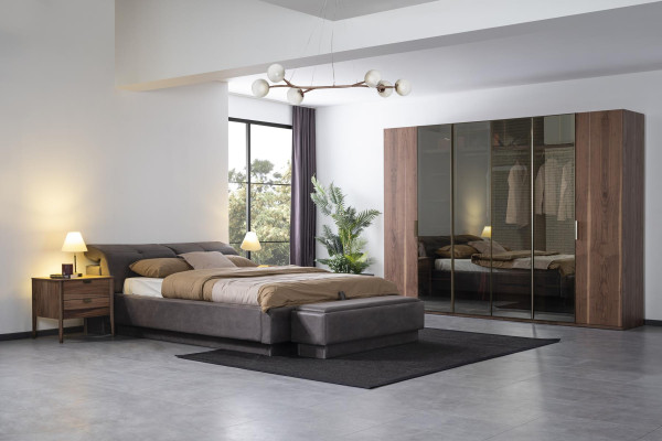 Bedroom Set Furniture Bed 2x Bedside table Wardrobe Furniture Complete Set 4pcs