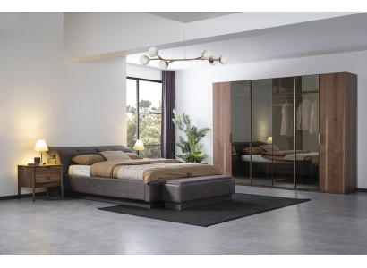 Bedroom Set Furniture Bed 2x Bedside table Wardrobe Furniture Complete Set 4pcs