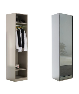 Wardrobe Wardrobe Multipurpose Wardrobe Gray Material Wood Cabinets