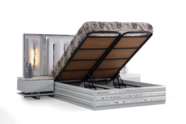 Bed Furniture Design Beds Double bed Luxury Bedroom Bedside tables
