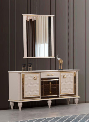 Luxe Commode Armoire Buffet Bois Commodes Métal XXL Armoires