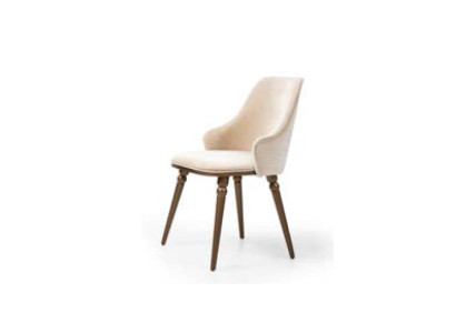 Luxury Chair Modern Chairs Armchair Upholstery Metal Wood Textile new Beige