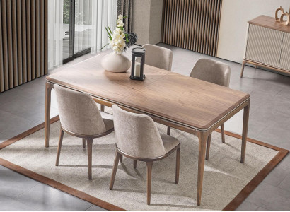 Complete Set Dining table 4 Chairs Dining room Set Ess Group Wood Table Tables 5pcs