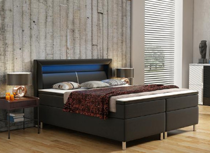 Box spring bed Box Hotel Bed with Visco & Mattress leather bed Beds Double bed