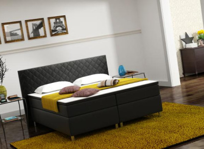 Box spring bed Box Hotel Bed with Visco & Mattress leather bed Beds Double bed K3