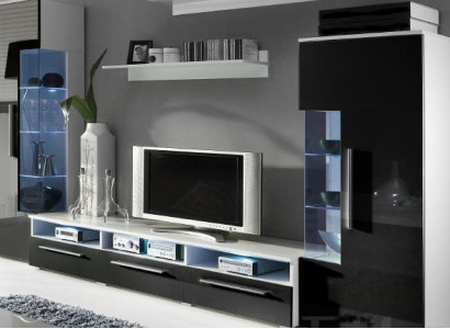 Designer Wall unit TV-cabinet TV Sideboard +2 showcases Extension Wardrobe Living room Wall new