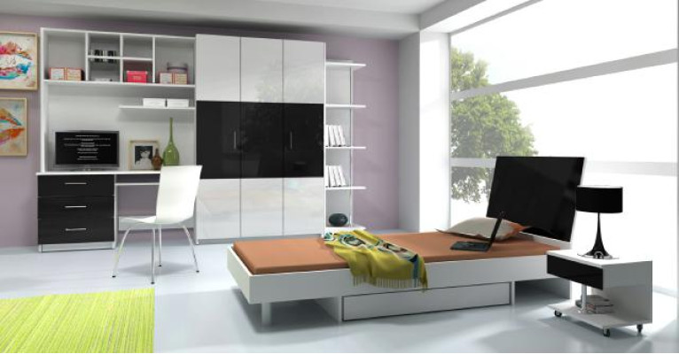 Youth Room 7 tgl Complete's Bedroom Children Bed Wardrobe Desk RAJ3