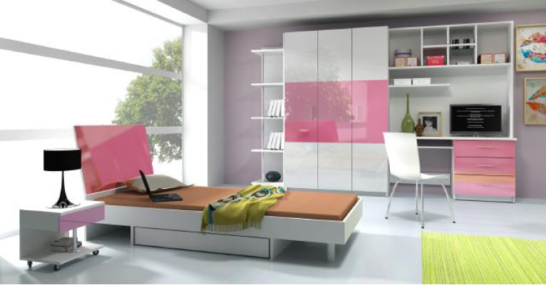 Youth Room 7 tgl Complete's Bedroom Children Bed Wardrobe Desk RAJ3