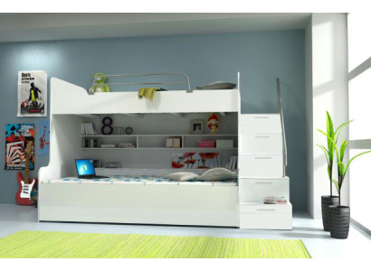 Double bunk bed Bunk bed Bed Childrens bed Youth bed Loft bed new White /White