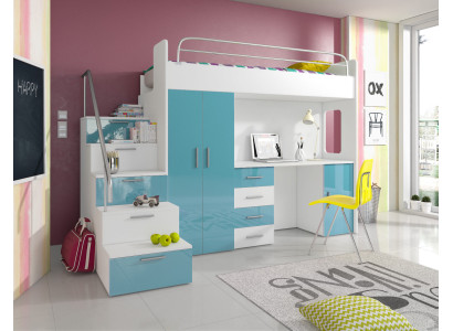 Double bunk bed Bunk bed Double bed Youth Bed Beds with Wardrobe Table new