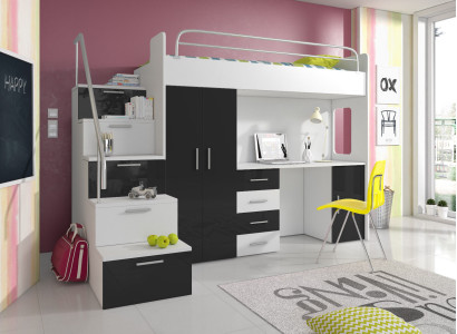 Double bunk bed Bunk bed Double bed Youth Bed Beds with Wardrobe Table new !