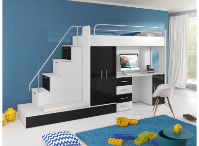 Youth Room Bed Double bunk bed Bunk bed Desk Wardrobe RAJ 5S