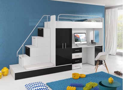 Youth Room Bed Double bunk bed Bunk bed Desk Wardrobe RAJ 5S
