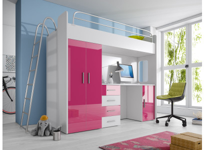 Exquisite Bunk bed + Desk + Wardrobe modern style for your baby from Wood