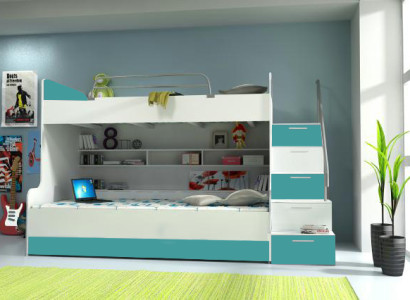 Modern bunk bed in turquoise modern style for your children's room