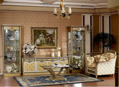 Wall unit Living room Chest of drawers Genuine Holt Baroque Rococo Display case Glass showcases new