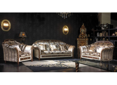 Elegant designer antique style couch suite 3+2 seater sofa set baroque rococo