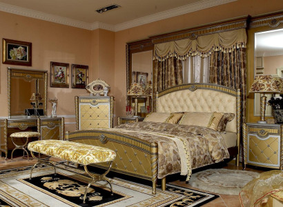 Bedroom Complete Set Chest of drawers Dressing table Bed Suite Set Baroque Rococo