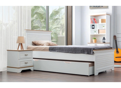 Country house Bedside table Childrens room White Side table Table Luxury Wood Bedside tables