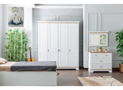 Childrens room Set Chest of drawers Mirror Design Furniture Modern Bedroom new 2pcs.