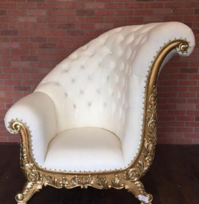 Throne Armchair Royal Upholstery Chairs Chesterfield Velvet 1 Seater Antique Style
