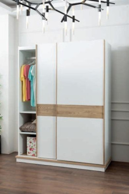 Design Wardrobe Sliding Doors Wardrobe Bedroom Cabinets Wood White Brown