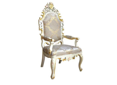 Chair Throne Armchair Set Dining room Wood Designer Antique Style Baroque Rococo