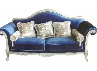 Two-seater Throne Sofa Royal Upholstery Velvet 2 Seater Antique Style Chesterfield