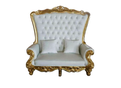 Throne Sofa Couch Royal Upholstery Chesterfield Velvet Antique Style Two-seater