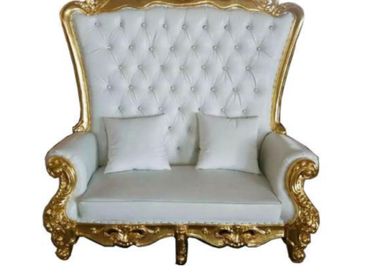 Throne Sofa Couch Royal Upholstery Chesterfield Velvet Antique Style Two-seater