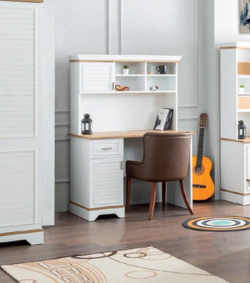 Desk White Wood Youth Bedroom Childrens room Furniture Design Table White