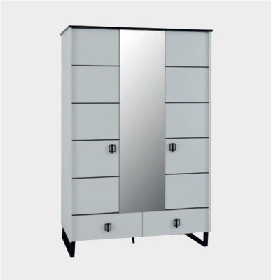 Design Wardrobe Loft Bedroom Cabinets Wardrobe Furniture Wood Gray Luxury